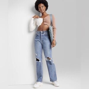 Wild Fable Super-High Rise Straight Jean in Size 4
